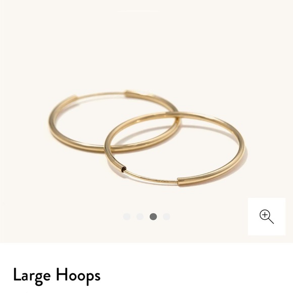 Mejuri 25mm endless hoops. - Picture 2 of 7